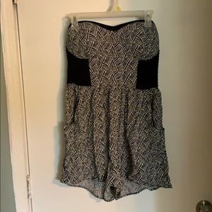 Black and white romper